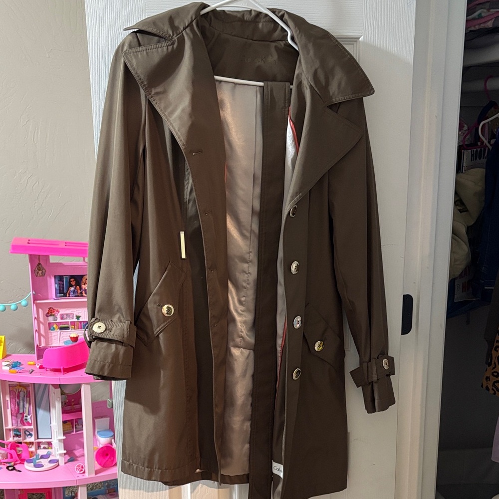 Calvin Klein Dark Brown Trench Coat